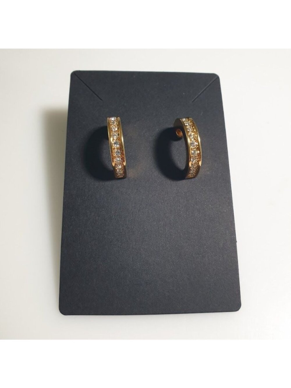 Roman Earrings Gold Tone Rhinestone Stud Hoop Elegant Wedding Party Jewelry Gift